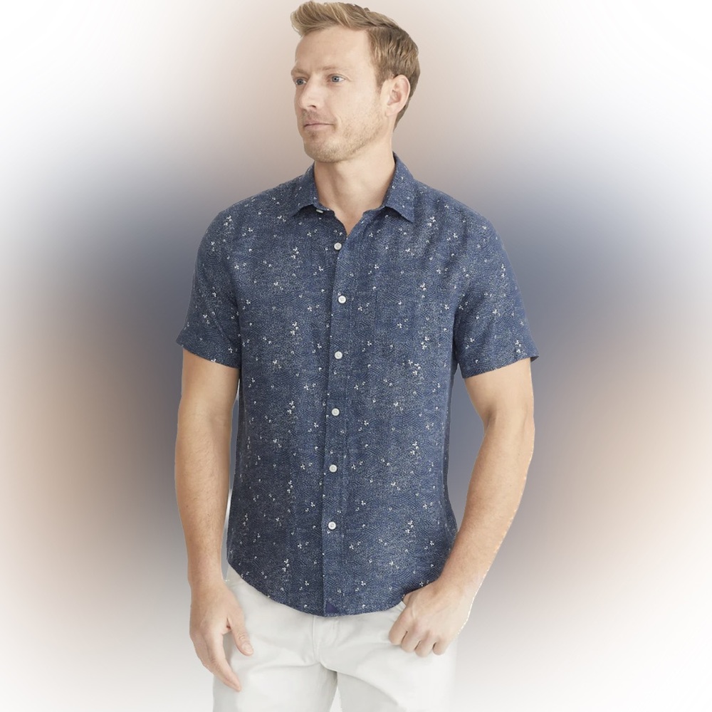 Worn once UNTUCKit Men’s linen slim fit shirt